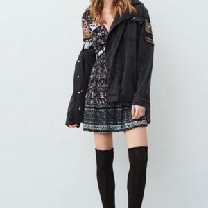 Free people military embellished jacket